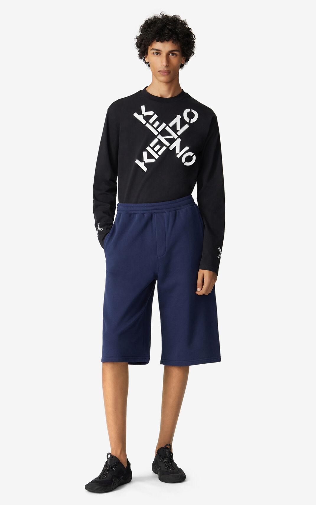 Kenzo Oversized Sport Little X σορτς ανδρικα μπλε | GR061405